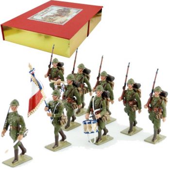 Infanterie Française en 1939 (9 piétons - 1 Off-1 Dpx-1 Tb-1 Tp-5 Ft)