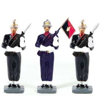 Garde au fanion des Pompiers (ens. de 3 p.)