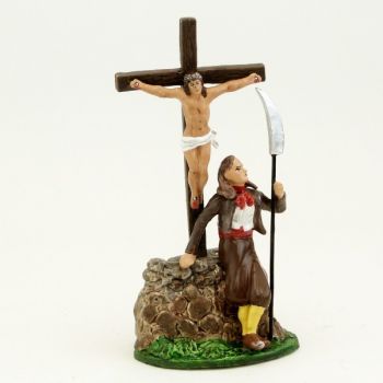 Vend&eacute;en (ou Chouan) devant calvaire