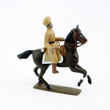 officier des hindous kakis à cheval