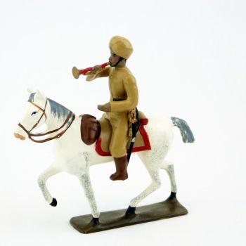 trompette des hindous kakis &agrave; cheval