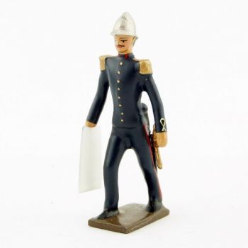 officier des Sapeurs-Pompiers (1900) avec carte