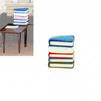 pile de dossiers (diorama &laquo; le Tribunal &raquo;)