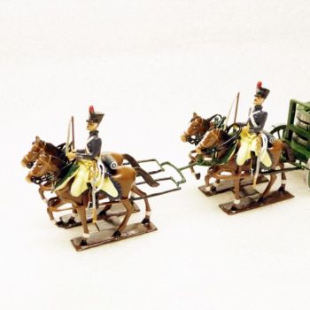 Transport de roues, attelage 4 chevaux