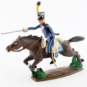 cavalier du 1er Hussards &agrave; la charge