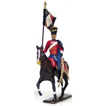 etendard du 9e r&eacute;giment de hussards (rouge) (1808)