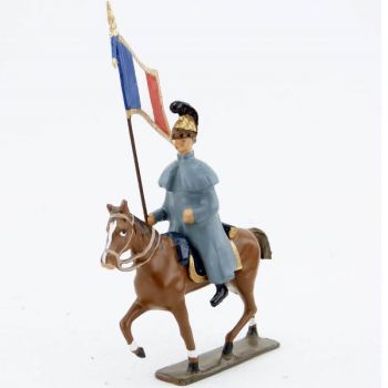 &eacute;tendard des chevaux-l&eacute;gers en capote (accompagnant la Tro&iuml;ka de Napol&eacute;on)