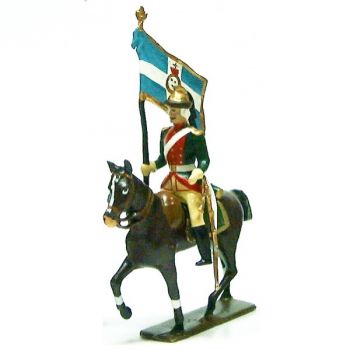 etendard des dragons louis xv &agrave; cheval (1740)