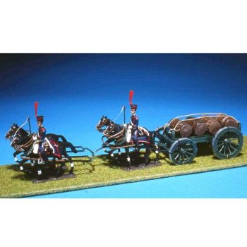 Transport de tonneaux, attelage 4 chevaux