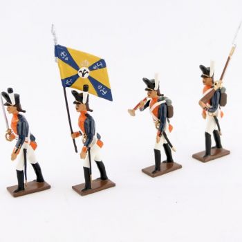 ensemble de 4 figurines "26e r&eacute;giment de ligne prussien"