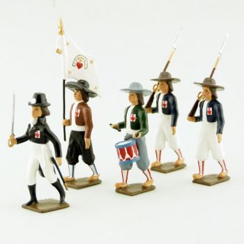 ensemble de 5 figurines "Arm&eacute;e catholique et royale de Vend&eacute;e"