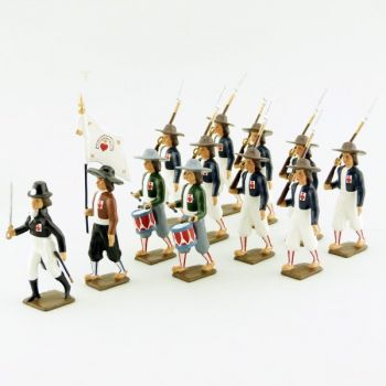 ensemble de 12 figurines "Arm&eacute;e catholique et royale de Vend&eacute;e"