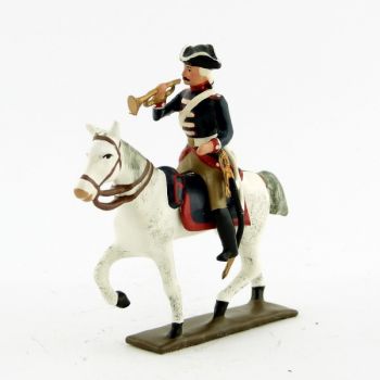 trompette de la cavalerie louis xv, r&eacute;giment d'anjou (1740)