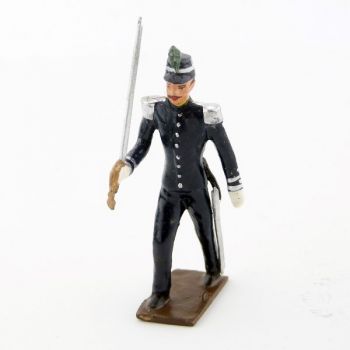 officier des chasseurs &agrave; pied en tunique