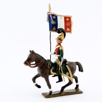 etendard des chevau-l&eacute;ger 1er rgt (plastron &eacute;carlate) (1812)