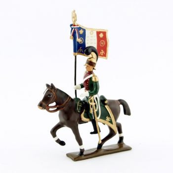 etendard des chevau-l&eacute;ger 4&egrave;me rgt (plastron cramoisi) (1812)