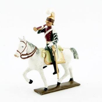 trompette (d'ordonnance) des chevau-l&eacute;ger 4&egrave;me rgt (plastron cramoisi) (1812)