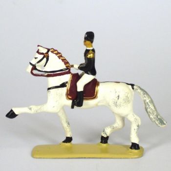 Allongement au trot, cavalier du Cadre Noir, petit mod&egrave;le (h. 55 mm)