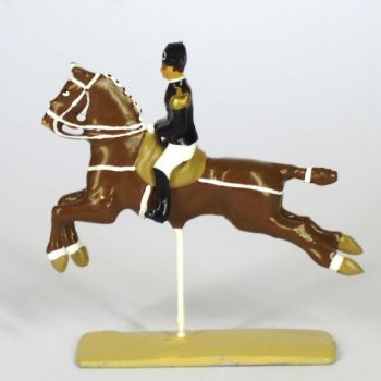 Cabriole, cavalier du Cadre Noir, petit mod&egrave;le (h. 55 mm)