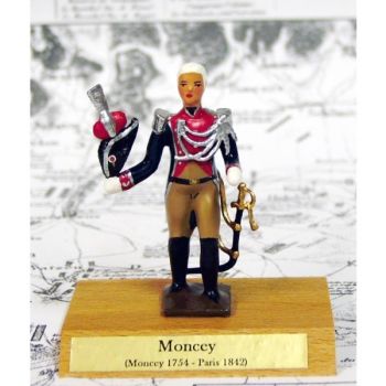 mar&eacute;chal Moncey sur socle bois