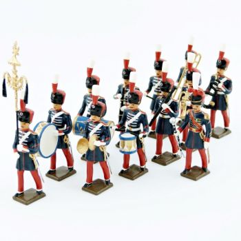 ens. de 12 figurines "musique des Grenadiers &agrave; pied de la Garde Imp&eacute;riale (1860-1870)"