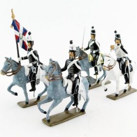 Hussards volontaires de la mort &agrave; cheval